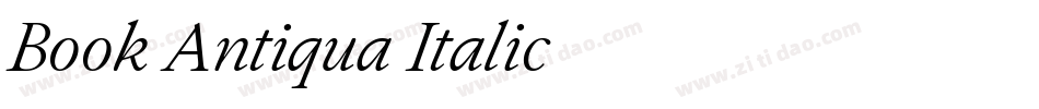 Book Antiqua Italic字体转换